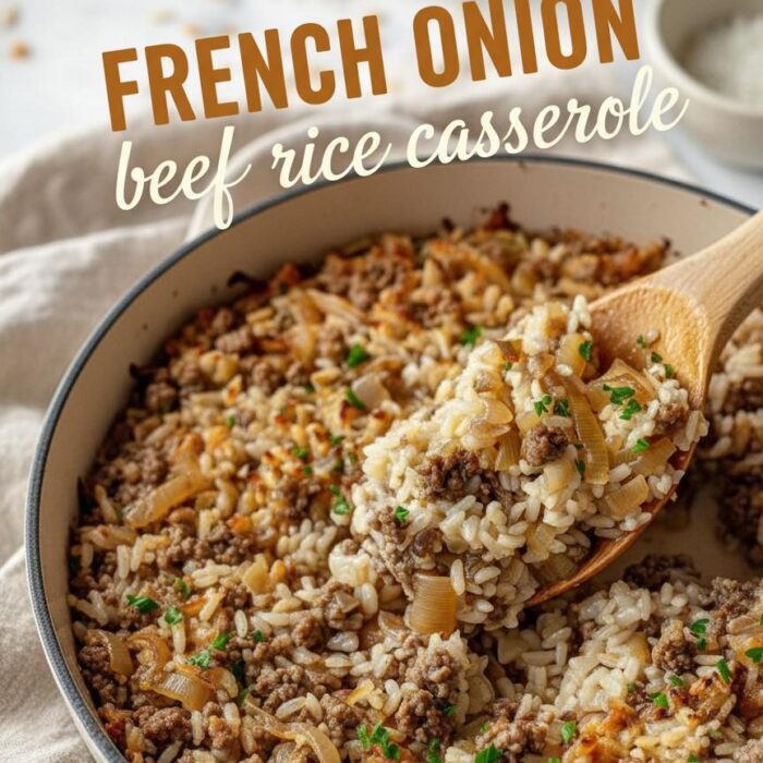 French onion beef rice casserole