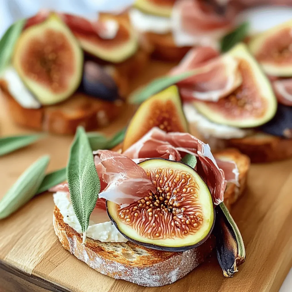 Fig and Prosciutto Mini Toasts