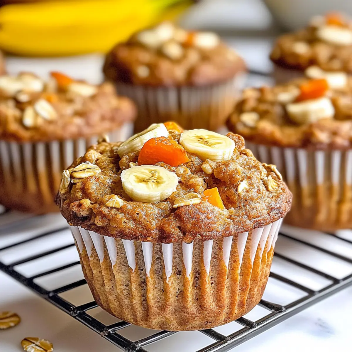 Banana Carrot Oatmeal Muffins