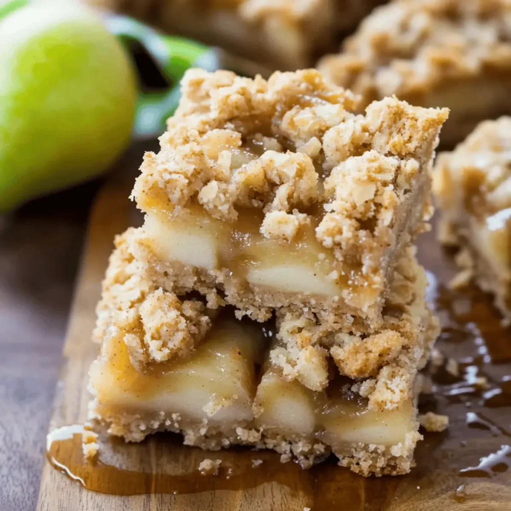 Healthy Pear Crumb Bars