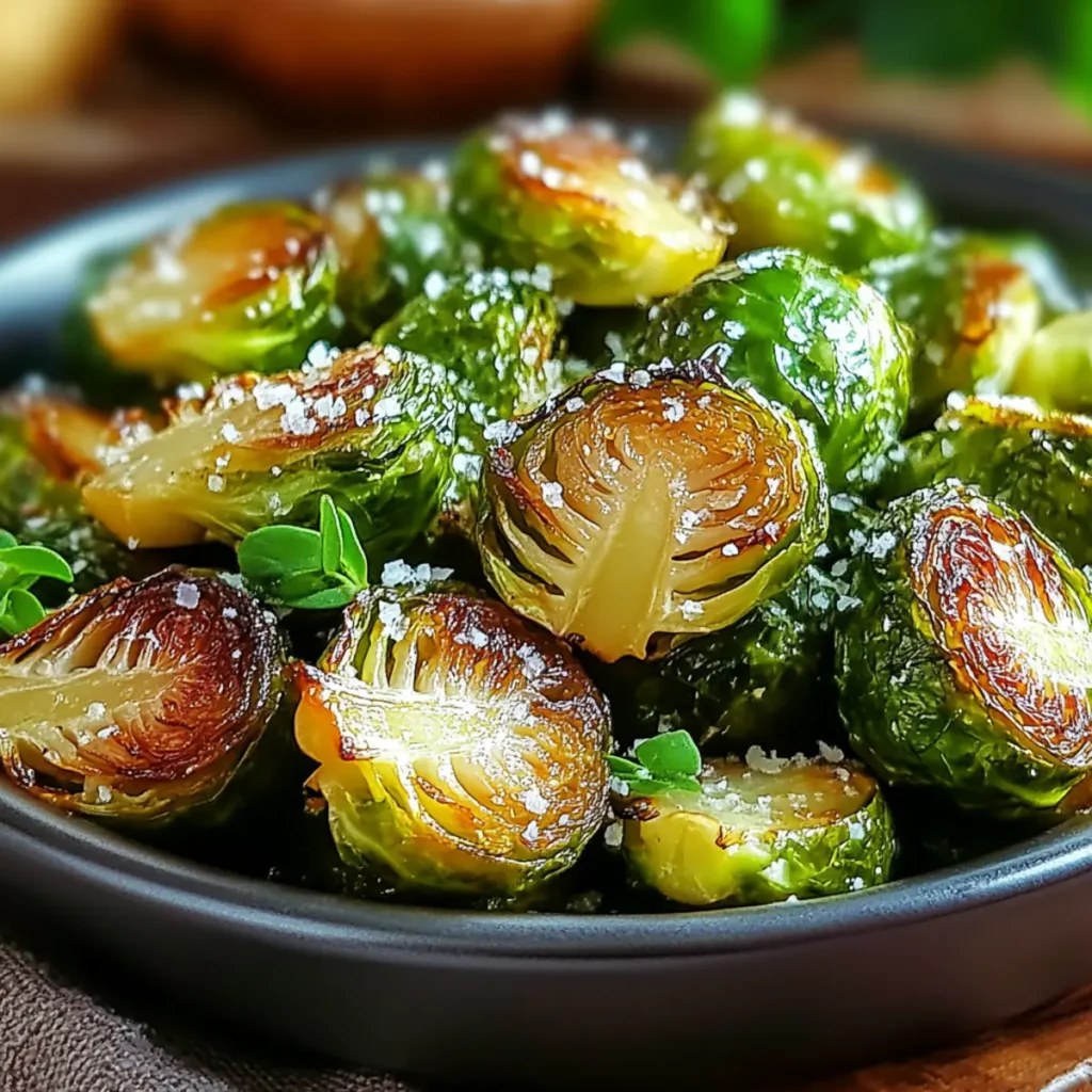 Honey Garlic Roasted Brussels Sprouts