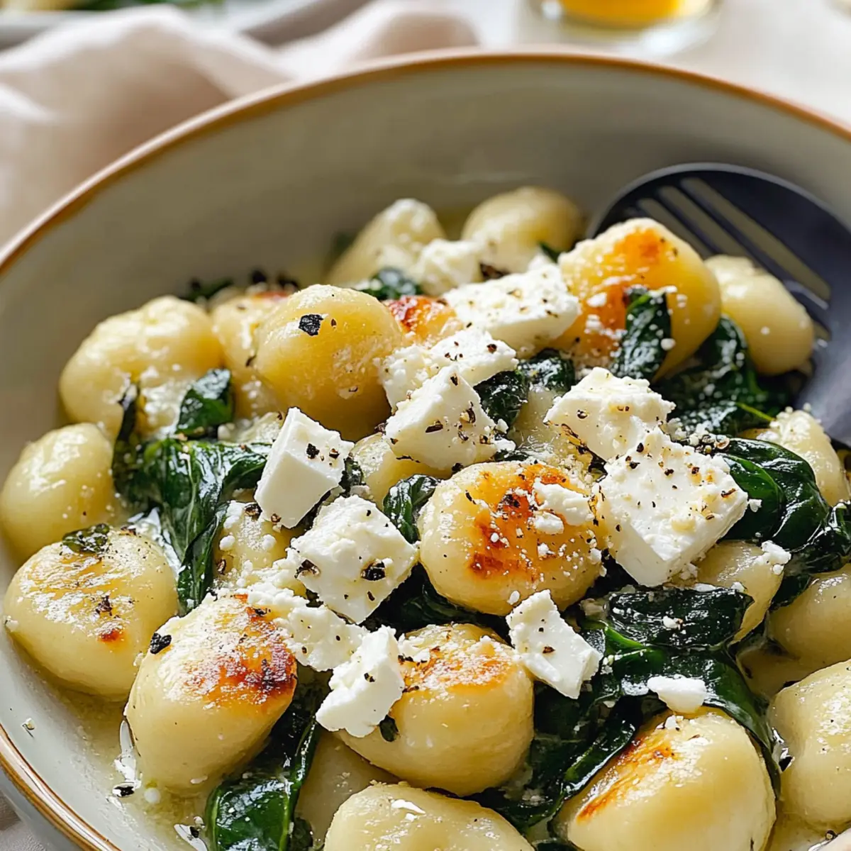 Creamy Gnocchi with Spinach and Feta