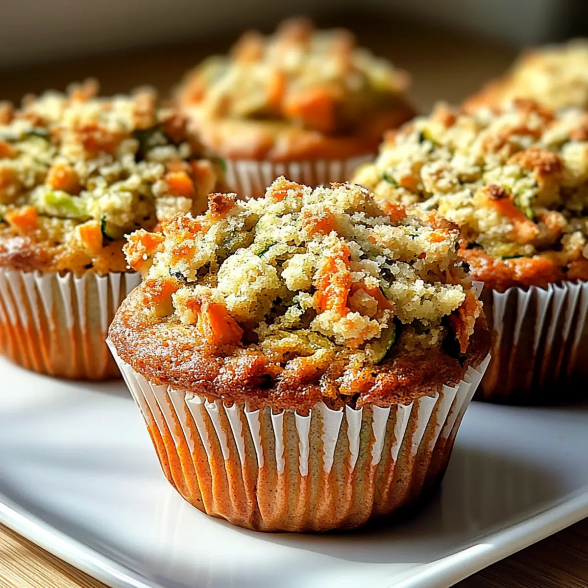 Carrot Cake Zucchini Muffins