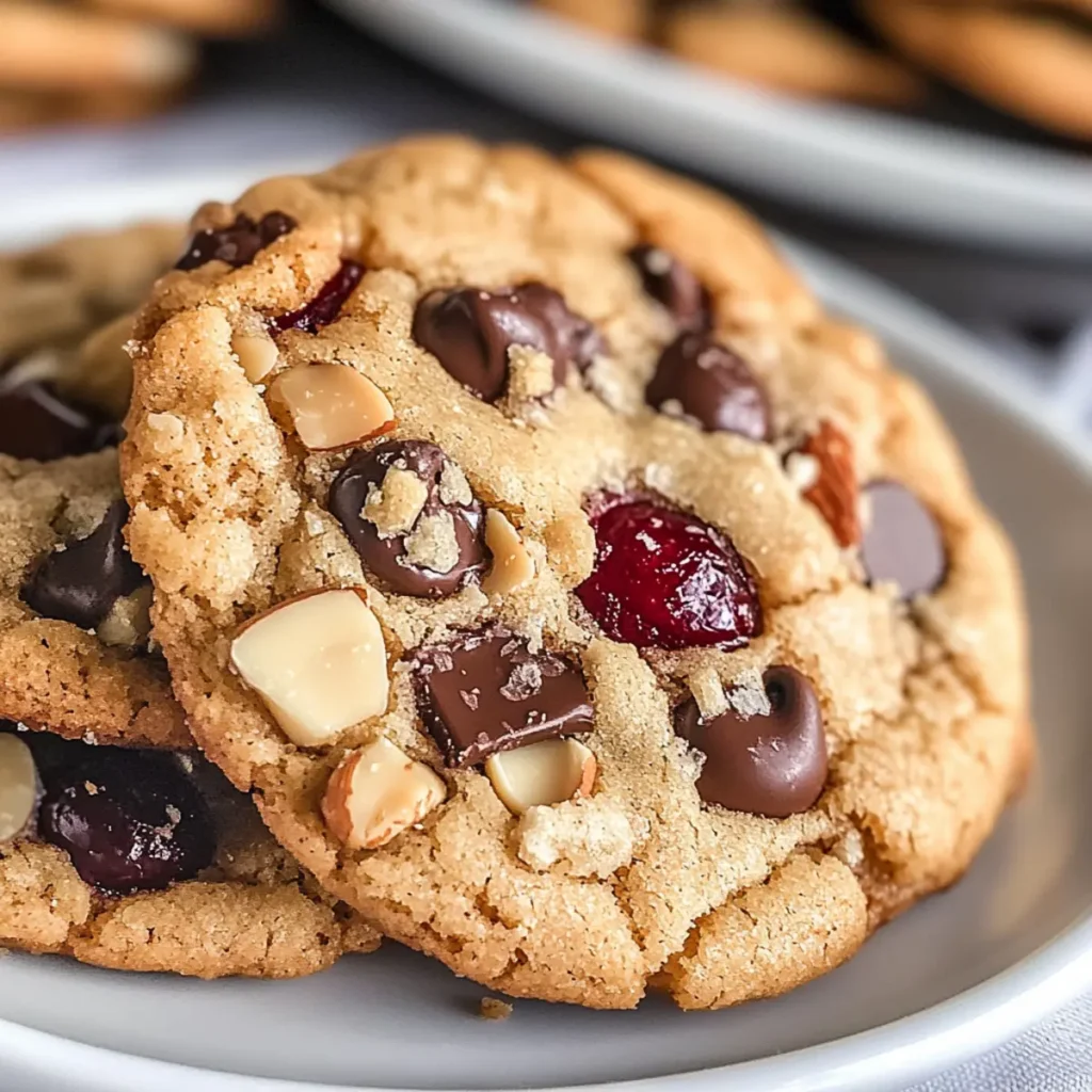 Cherry Almond Chocolate Chip Cookies