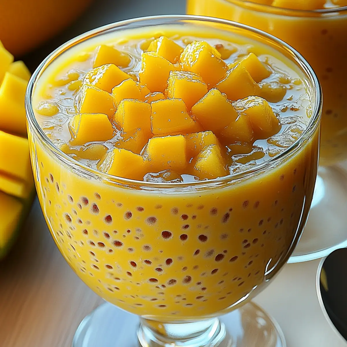 Mango Tapioca Pudding (Mango Sago)