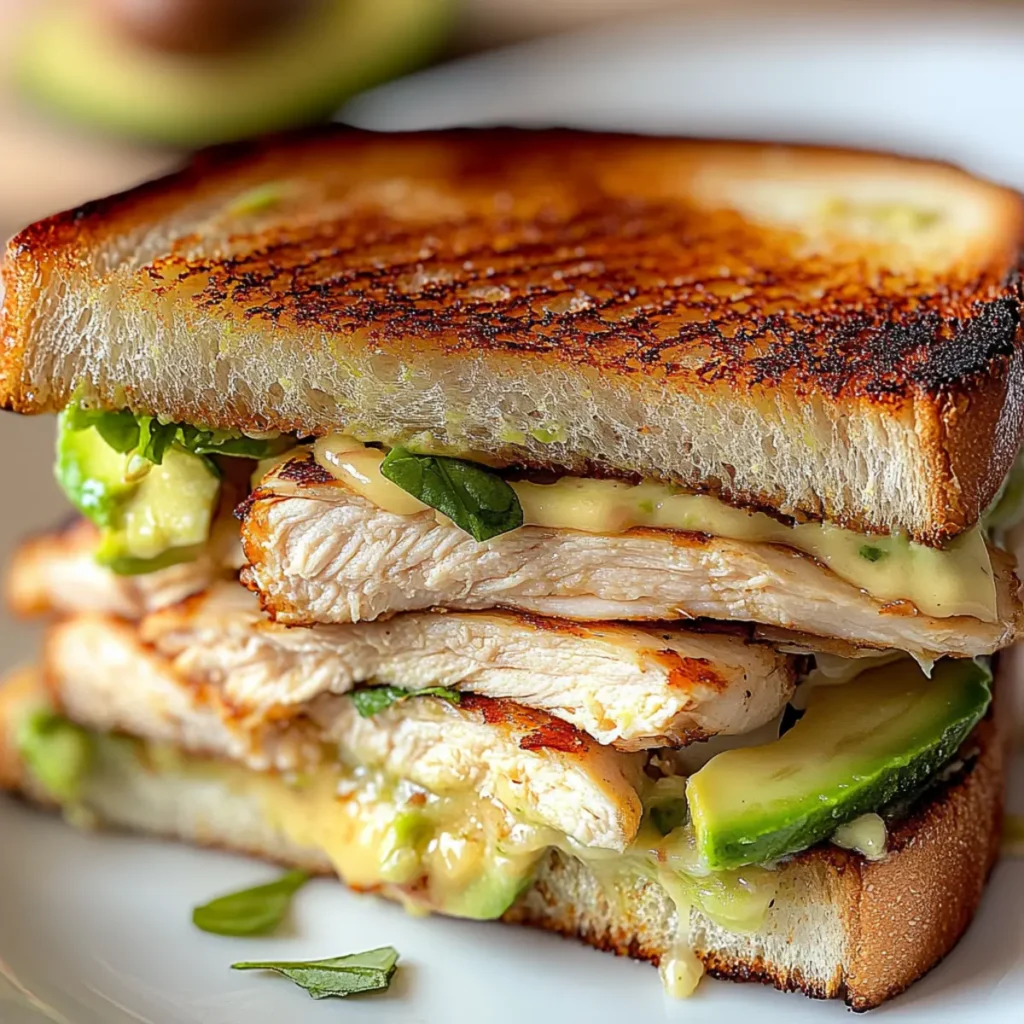 Chicken Avocado Melt Sandwich