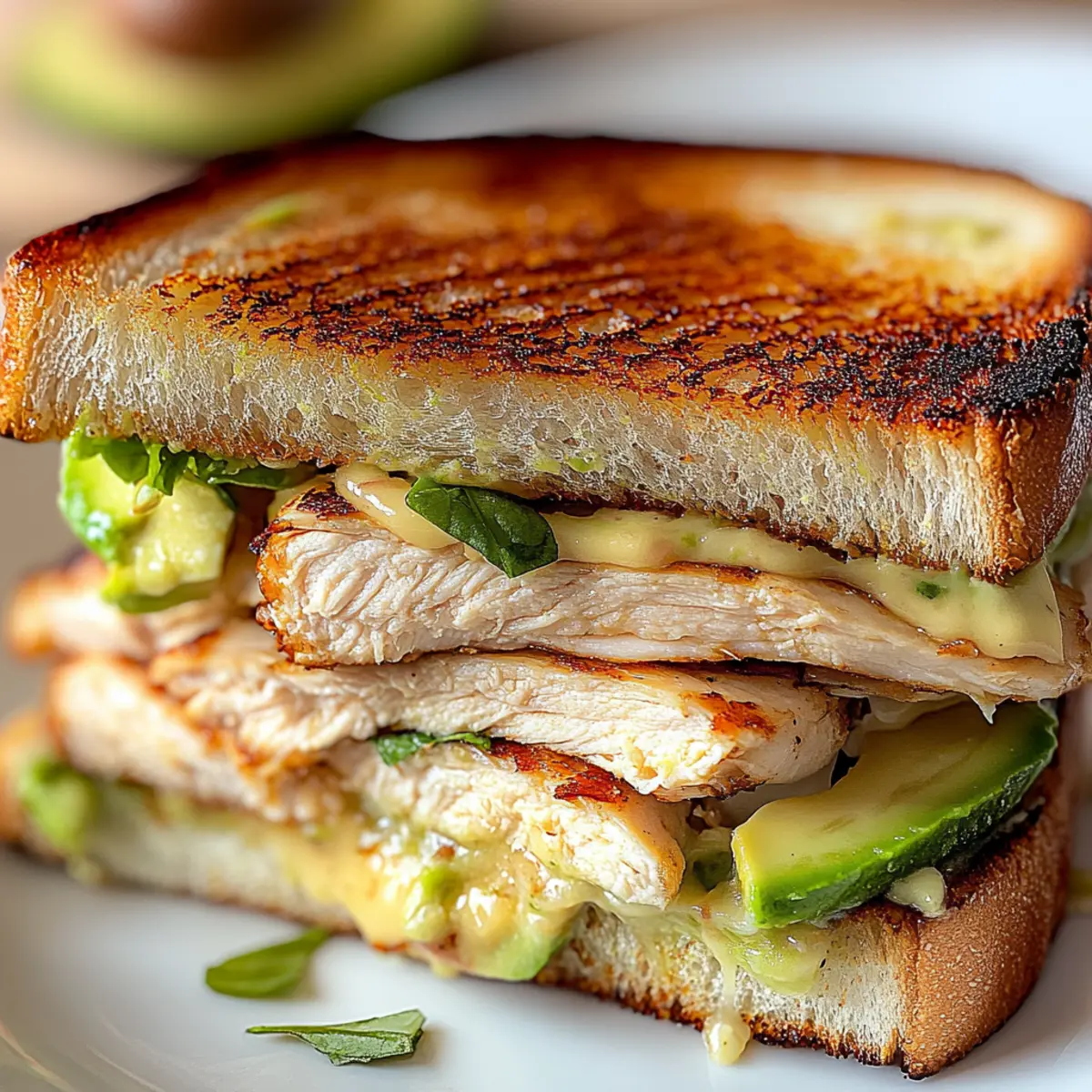 Chicken Avocado Melt Sandwich