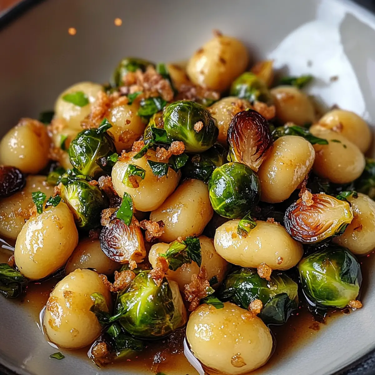 Crisp Gnocchi with Brussels Sprouts and Brown Butter