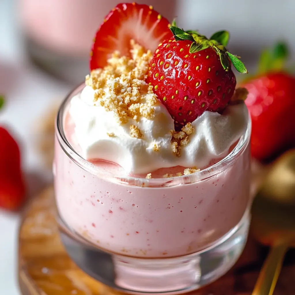 Strawberry Cottage Cheese Mousse