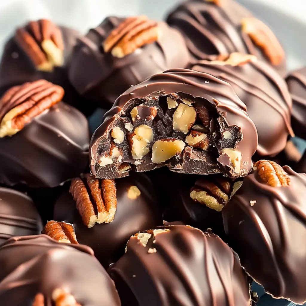 Chocolate Pecan Turtle Clusters