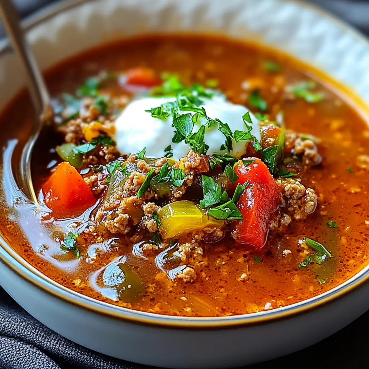 Keto Stuffed Pepper Soup