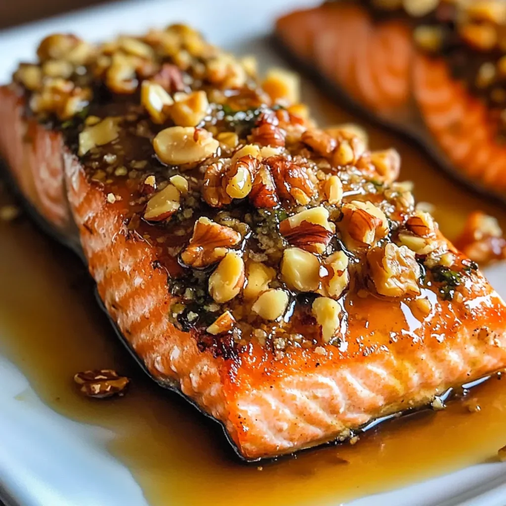 Maple Walnut Crusted Salmon