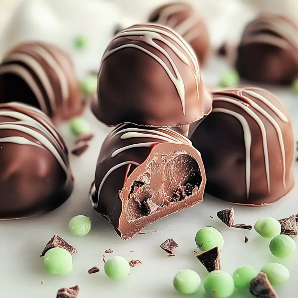 Creamy Andes Mint Chocolate Truffles