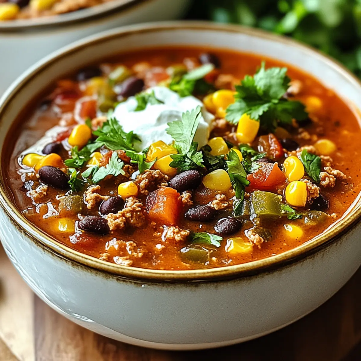 The Coziest Taco Soup