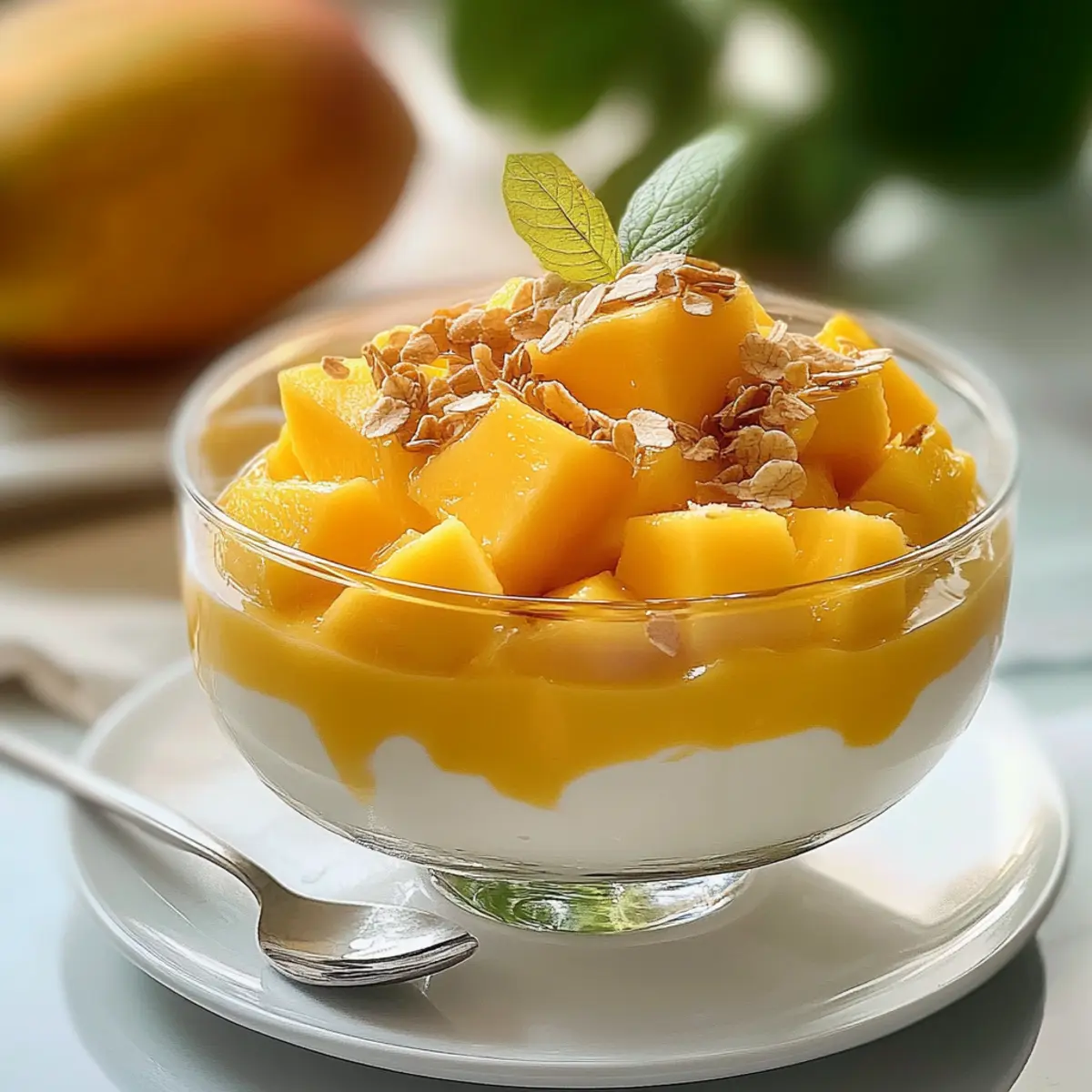 Mango-Dessert mit Joghurt