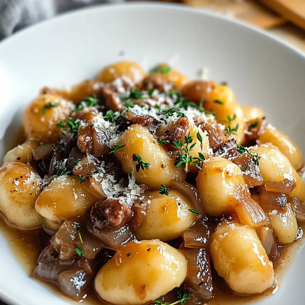 French Onion Beef Gnocchi