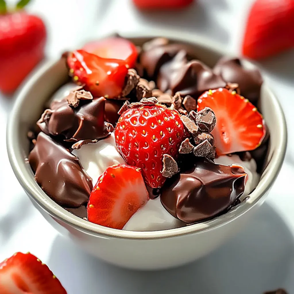 Chocolate Strawberry Yogurt Clusters