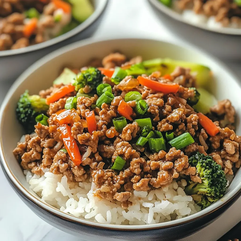 Ground Turkey Teriyaki Rice Bowls