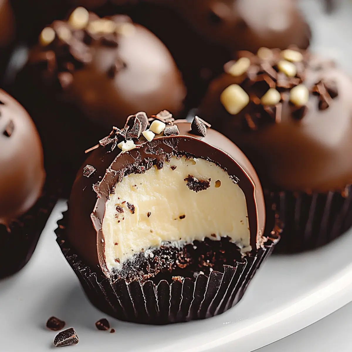 Chocolate Cake Cheesecake Truffles