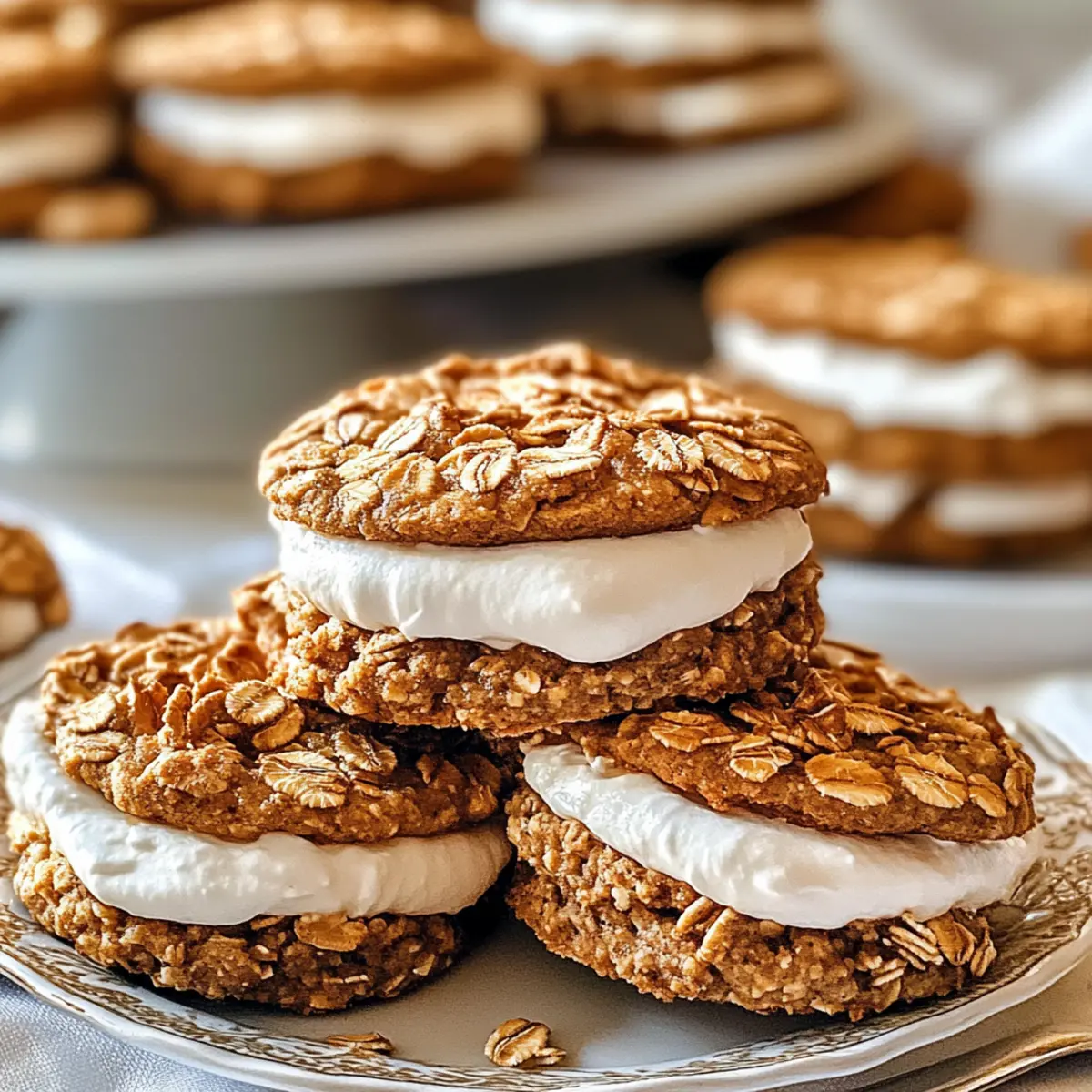 Incredible Gingerbread Oatmeal Cream Pies