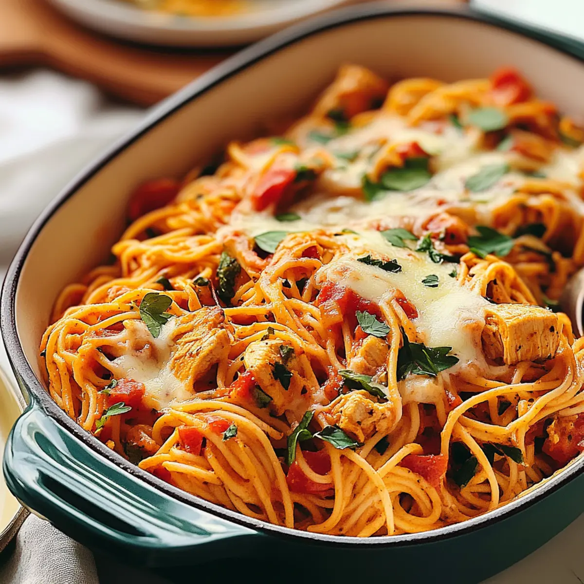 Irresistible Spicy Southern Chicken Spaghetti Casserole