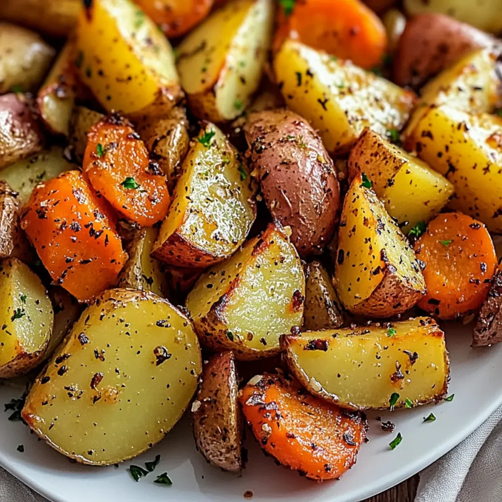 Easy Roasted Potatoes and Carrots