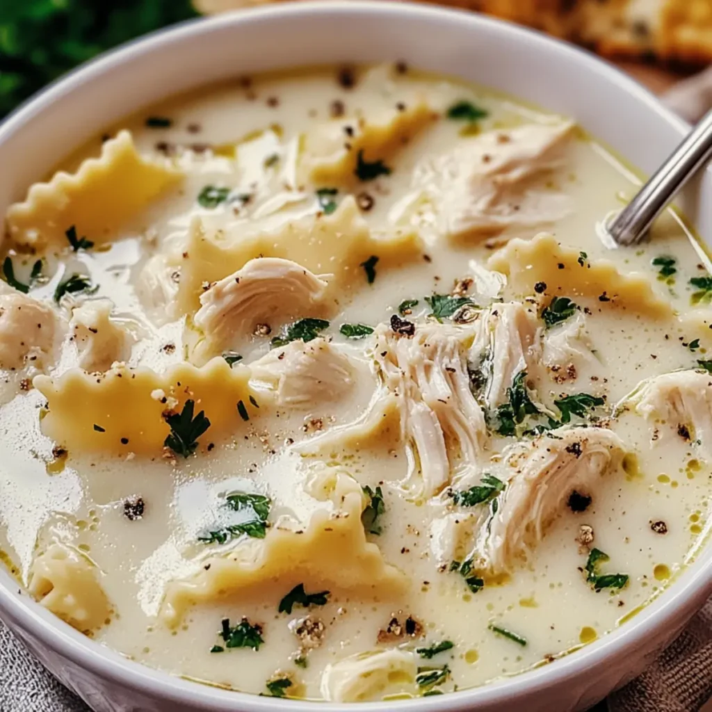 Delicious White Chicken Lasagna Soup