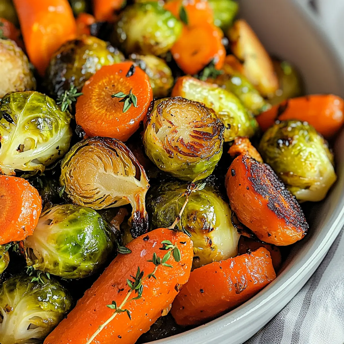 Honey Roasted Brussels Sprouts and Carrots
