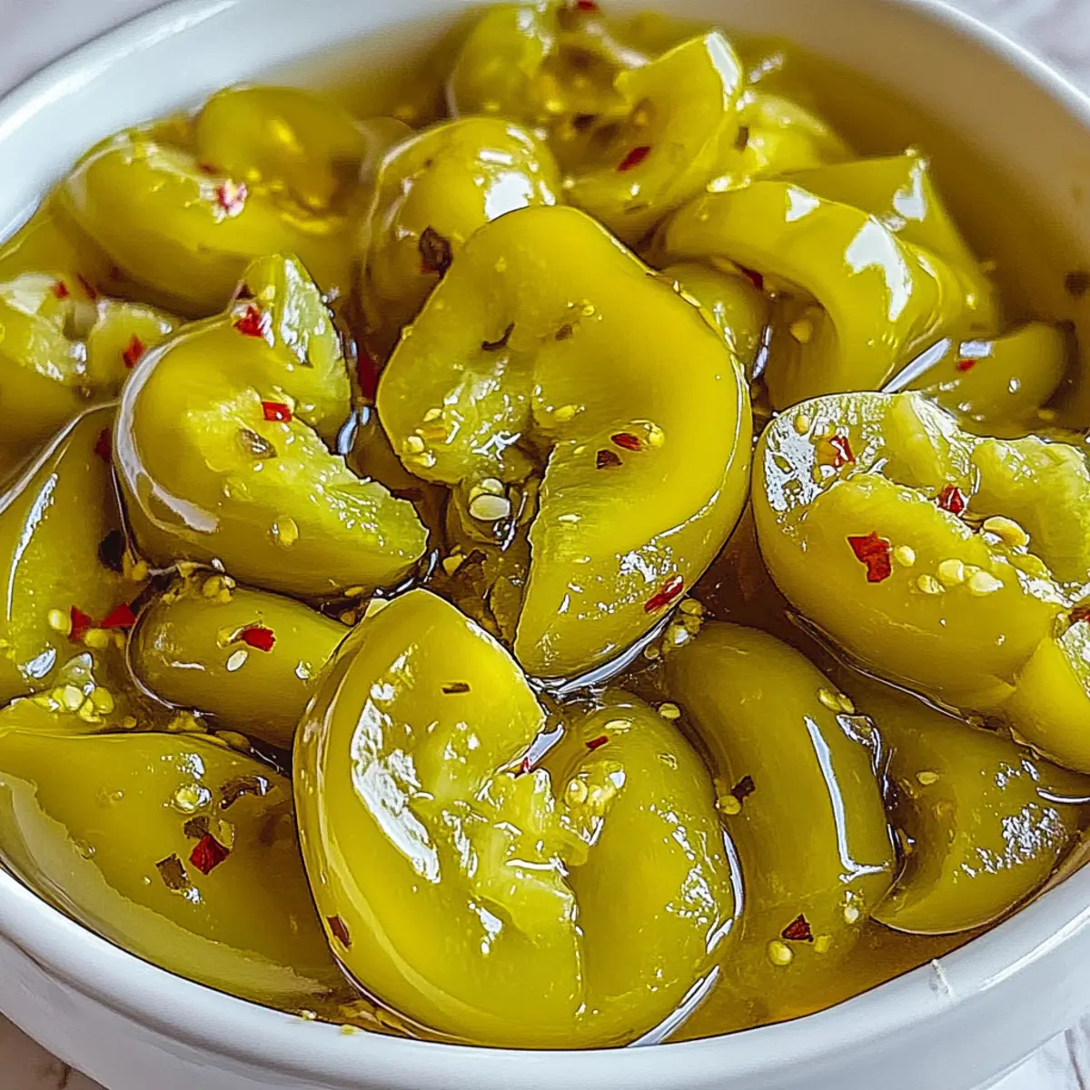 Tangy Pickled Pepperoncini