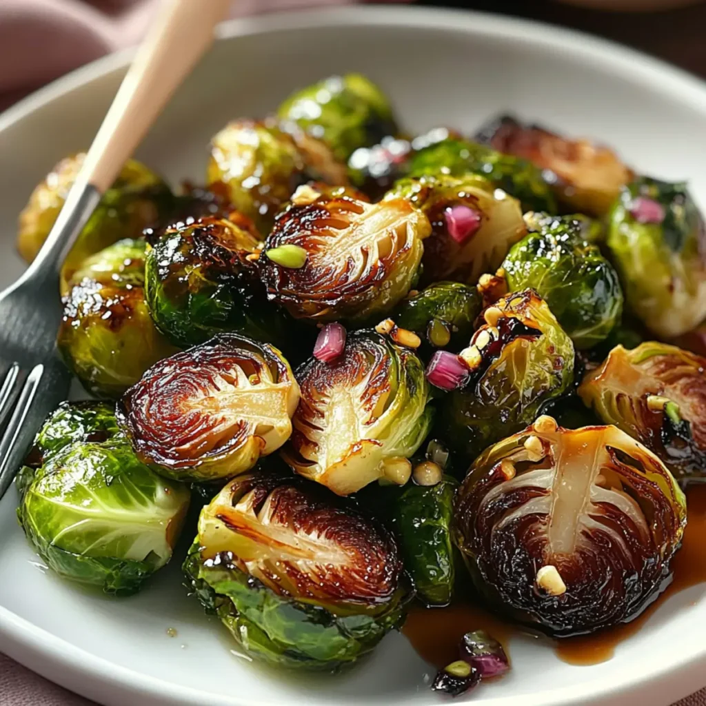 Roasted Brussels Sprouts with Balsamic Maple Glaze