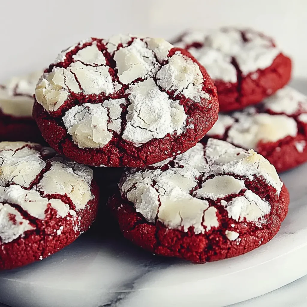 Red Velvet Crinkle Cookies
