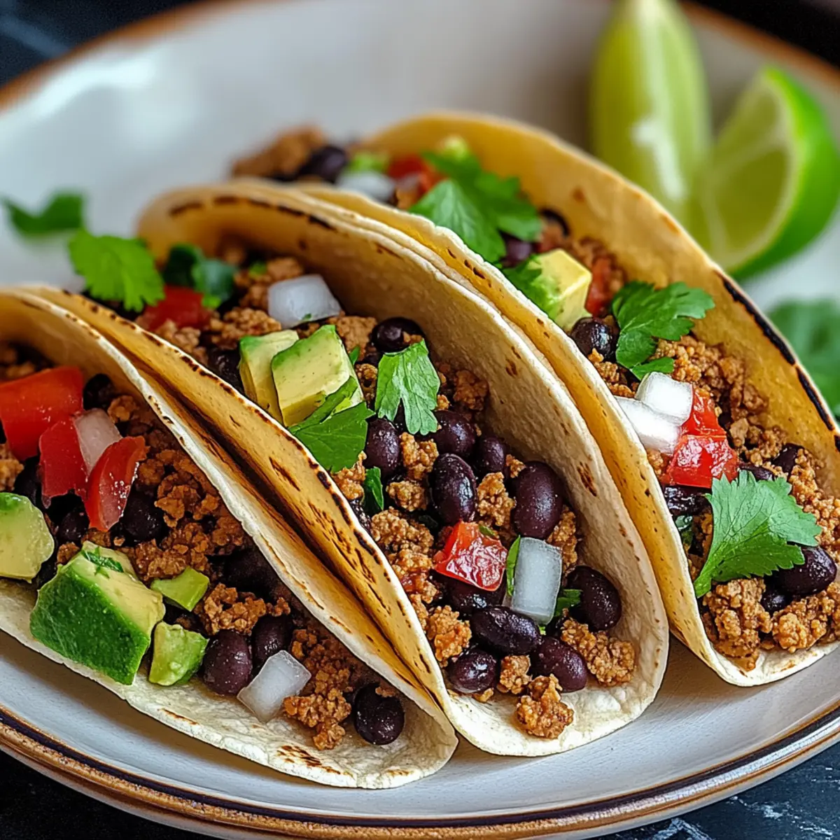 Ground Turkey Black Bean Tacos