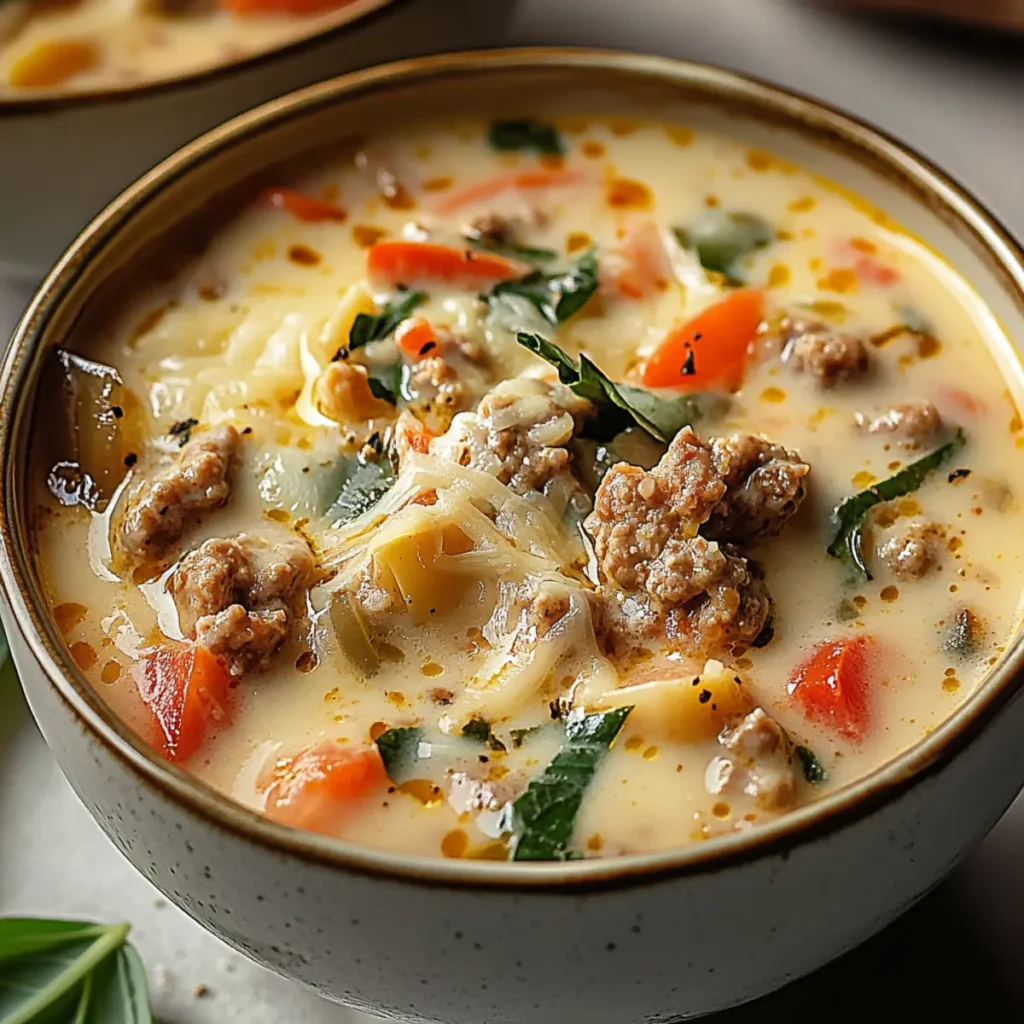 Warm Up with Hearty Creamy Parmesan Sausage Soup
