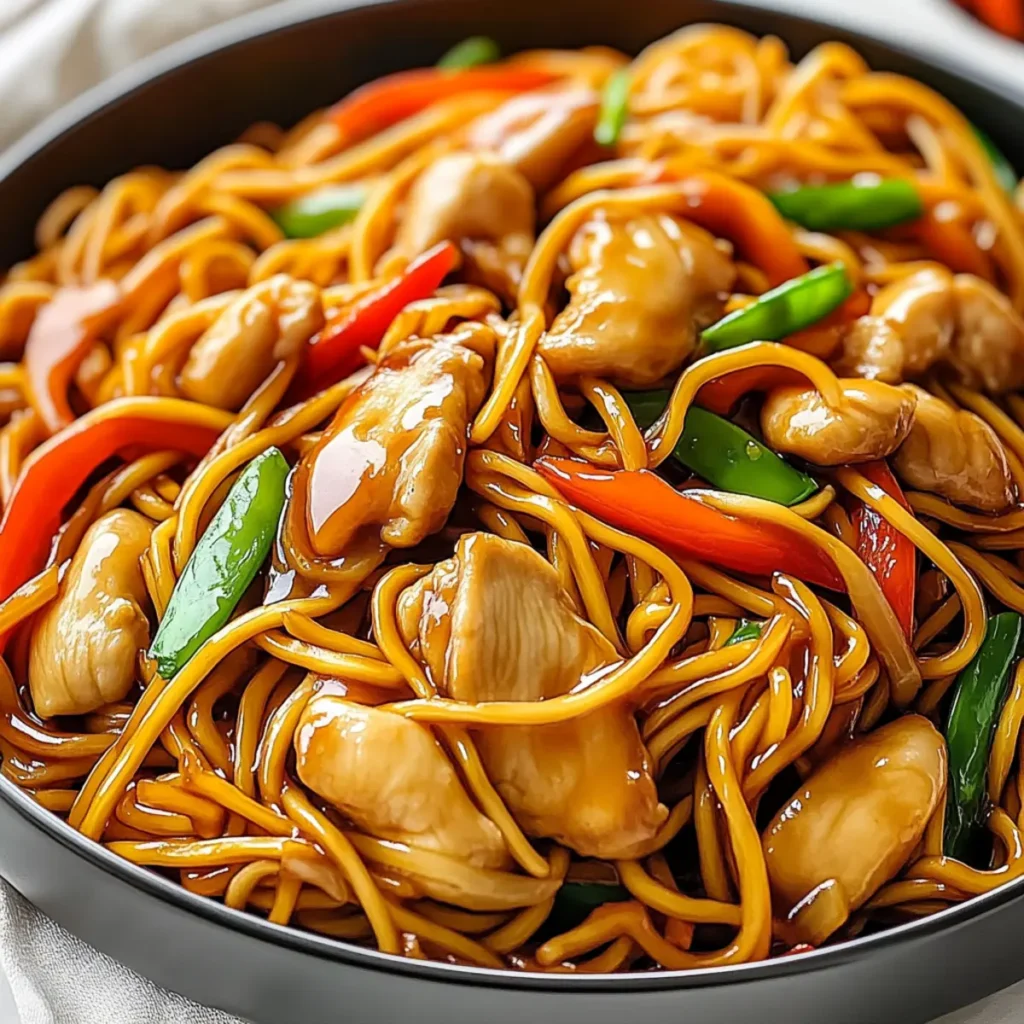 Homemade Lo Mein With Juicy Chicken