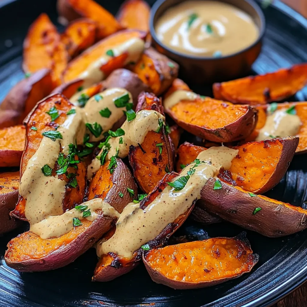 Smoky Roasted Sweet Potatoes with Chipotle Mayo