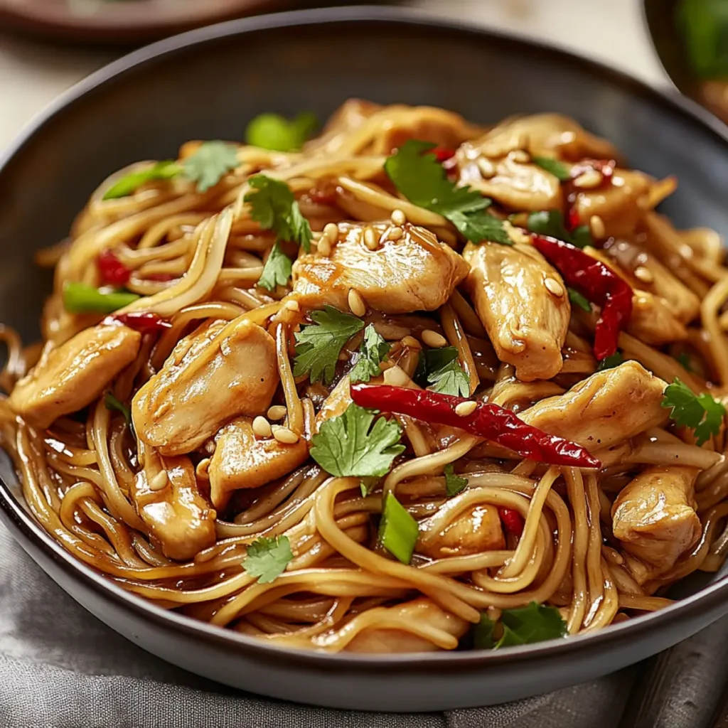 Garlic Chicken Lo Mein