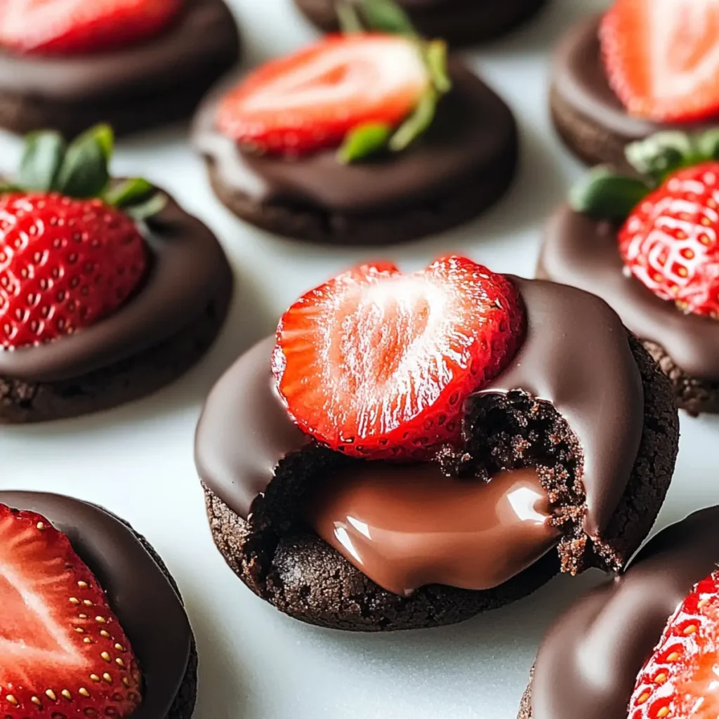 Chocolate Dipped Strawberry Cookies