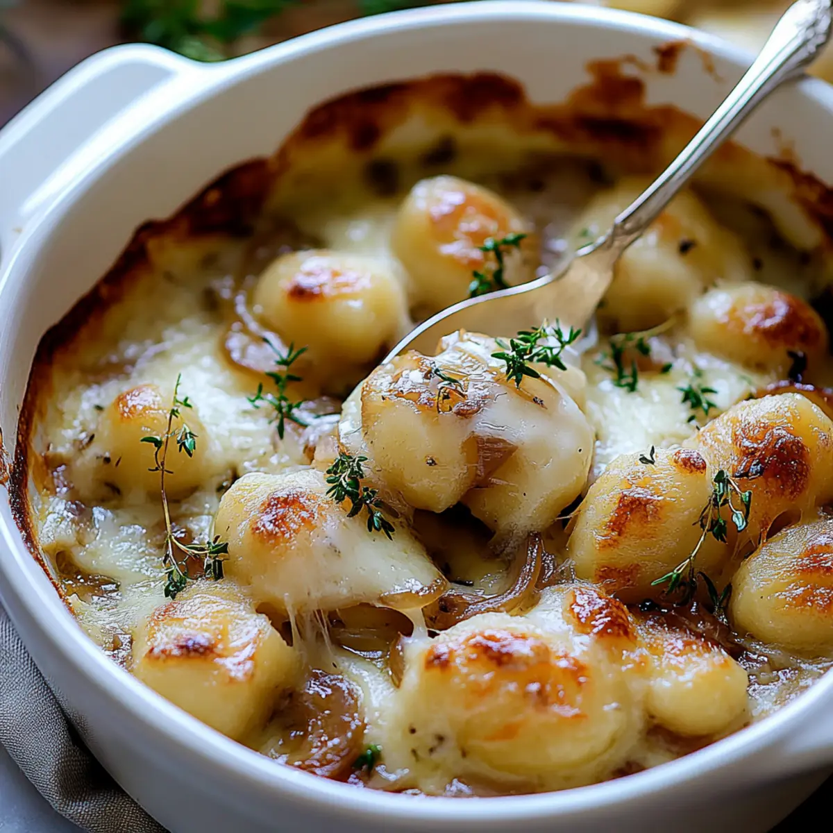 Baked French Onion Gnocchi
