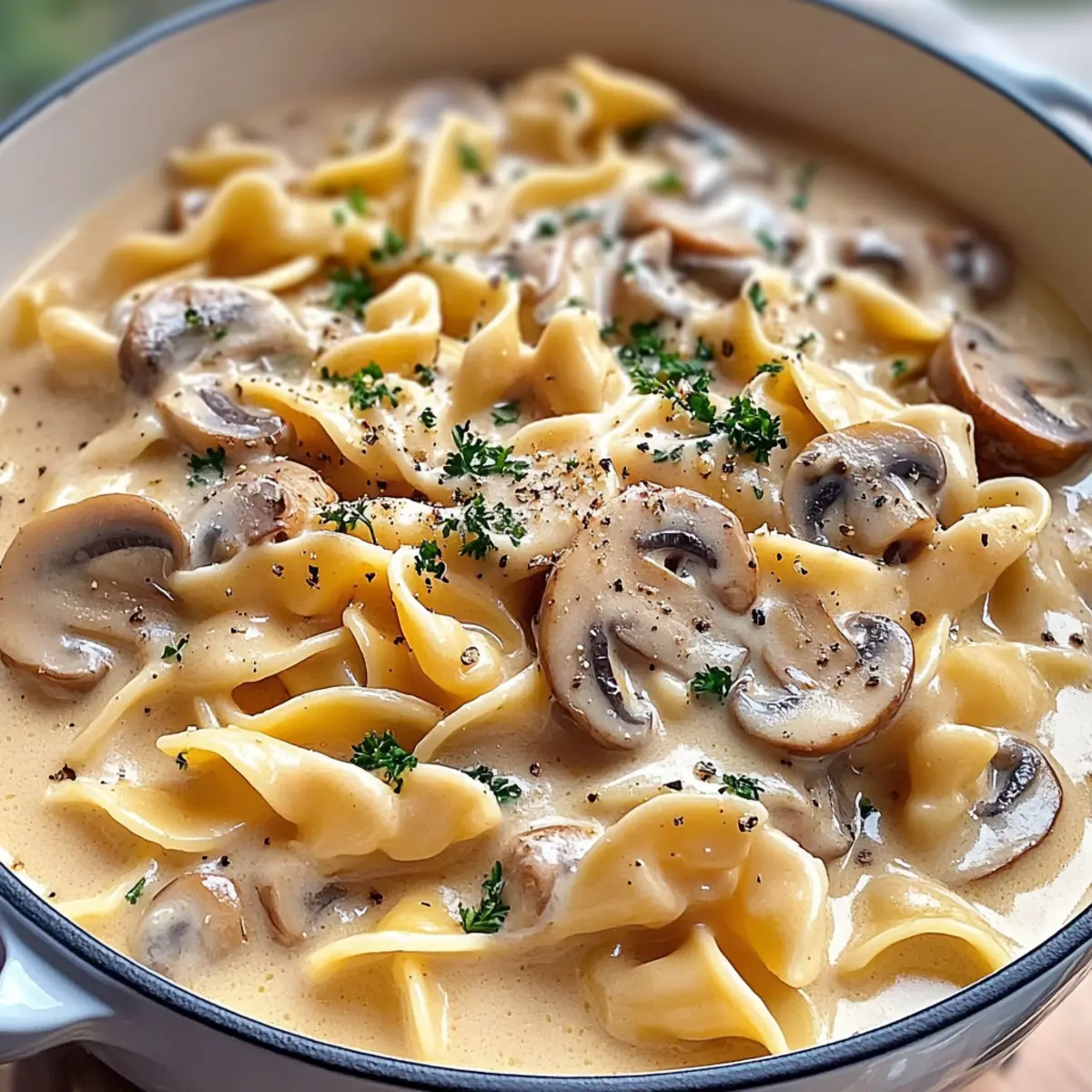 Creamy Mushroom Pasta Soup