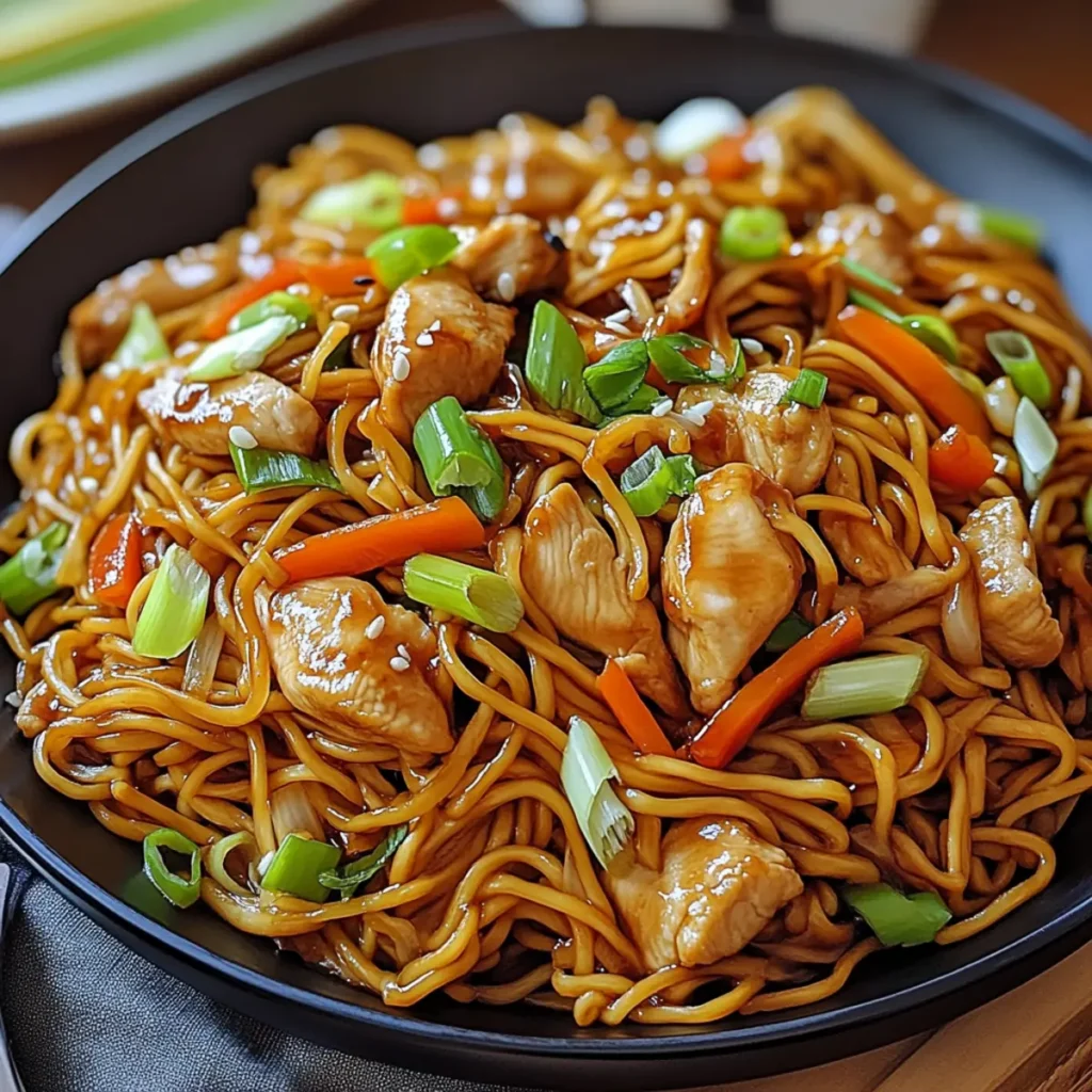 Chicken Chow Mein with the Best Sauce