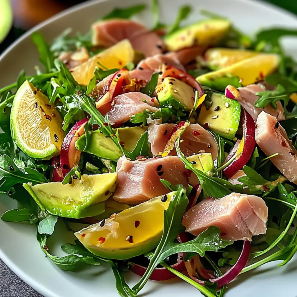 Arugula Tuna Avocado Salad