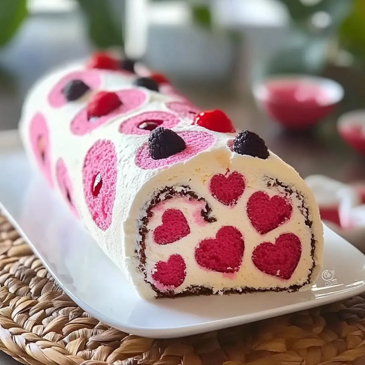 Heart Roll Cake