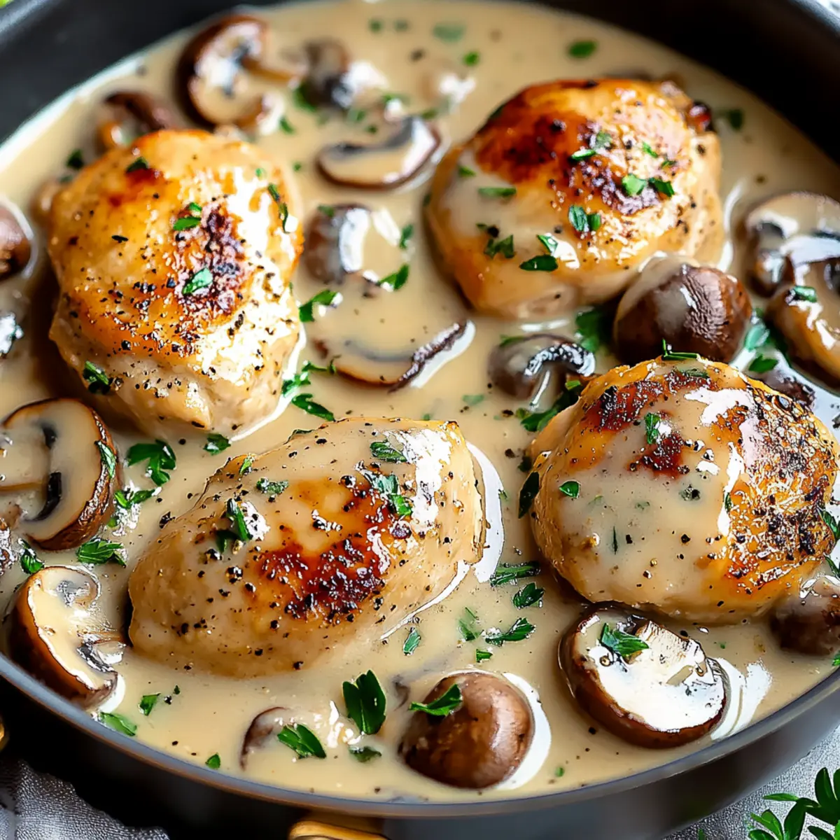 Creamy Mushroom Chicken – Cozy One-Pan Fall Dinner