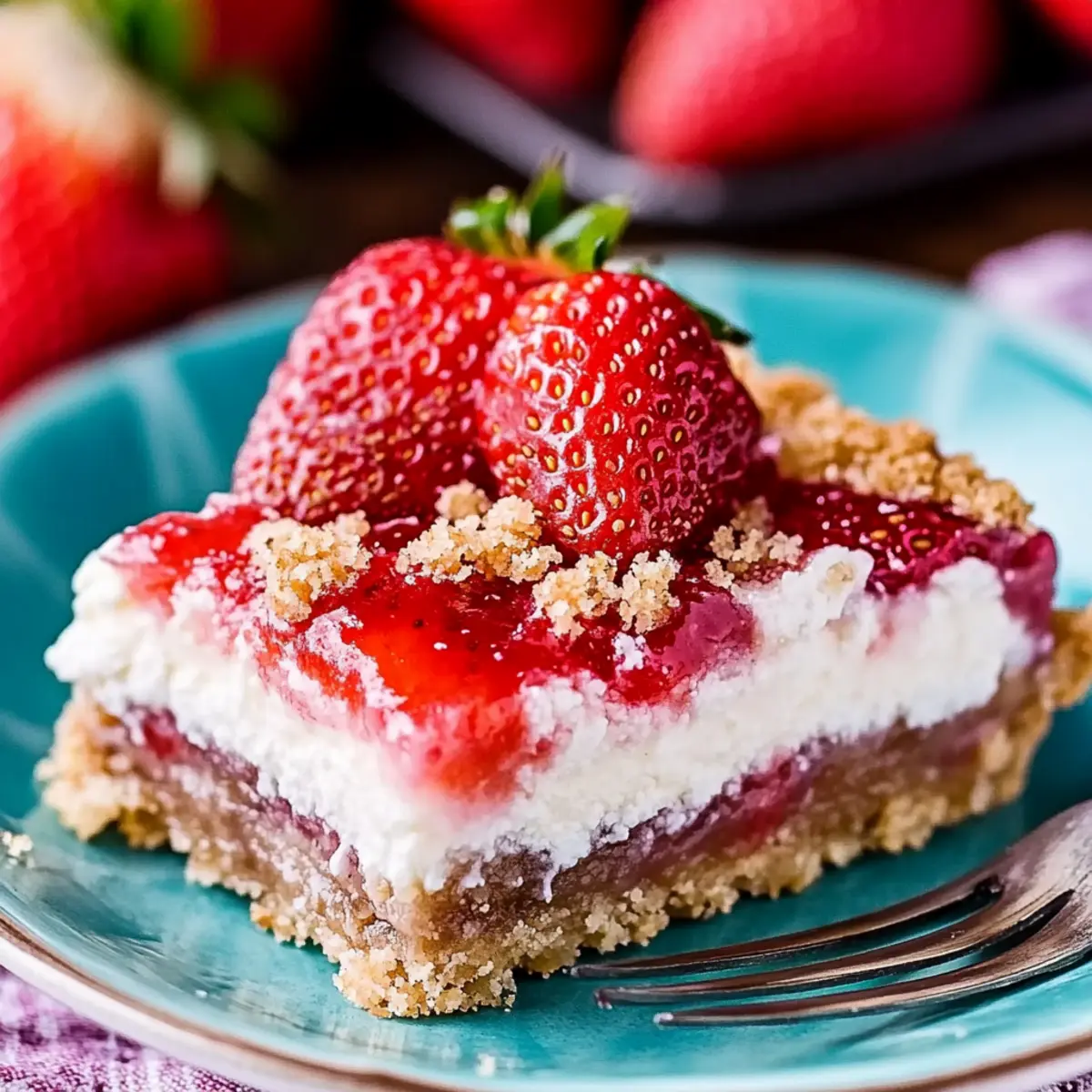 Delicious Strawberry Pie Bars with Creamy Cheesecake Layer