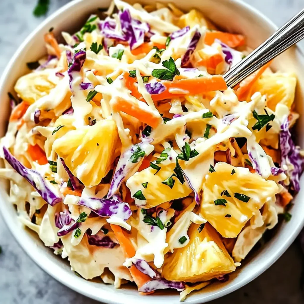 Delicious Hawaiian Pineapple Coleslaw Recipe for Summer BBQs
