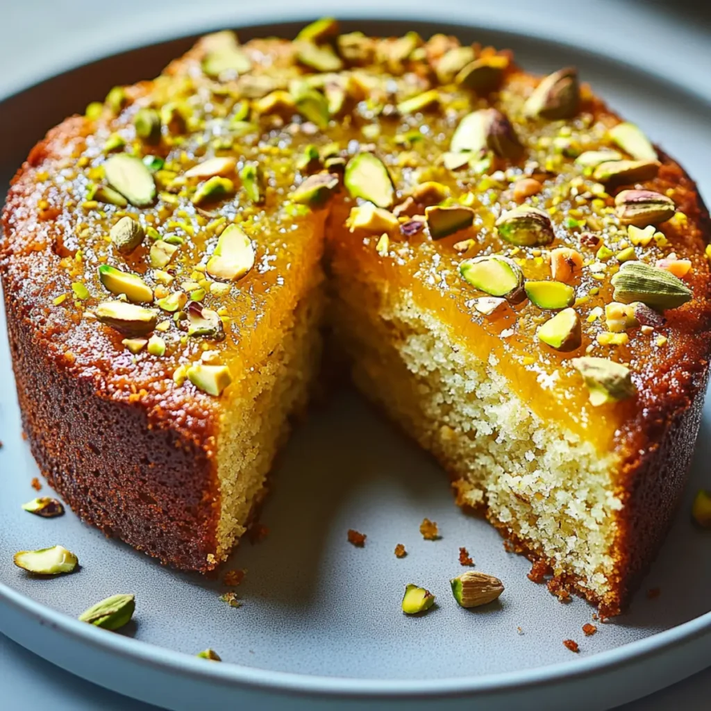 Savor the Delight: Orange, Cardamom, and Pistachio Tea Cake