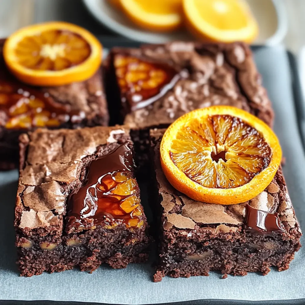Orange Brownies - Dishing with Delaney